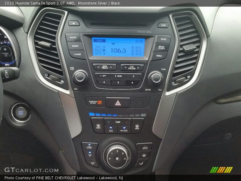 Moonstone Silver / Black 2013 Hyundai Santa Fe Sport 2.0T AWD