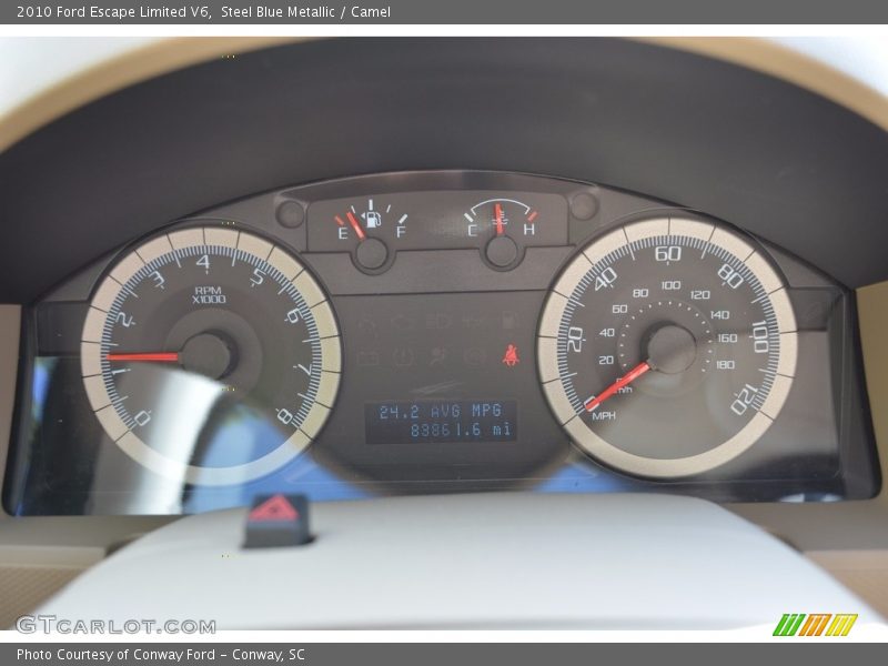 Steel Blue Metallic / Camel 2010 Ford Escape Limited V6