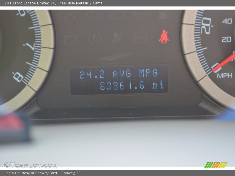 Steel Blue Metallic / Camel 2010 Ford Escape Limited V6