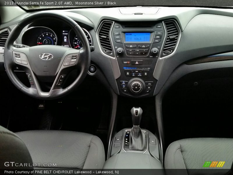 Moonstone Silver / Black 2013 Hyundai Santa Fe Sport 2.0T AWD