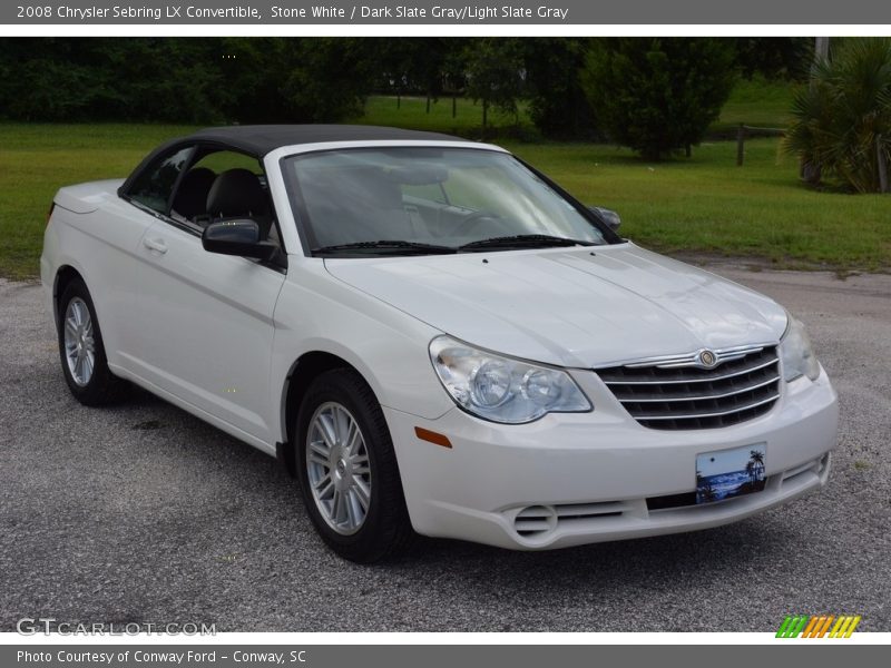 Stone White / Dark Slate Gray/Light Slate Gray 2008 Chrysler Sebring LX Convertible