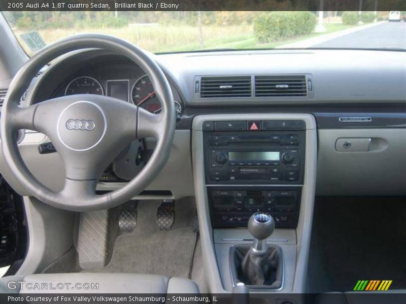 Brilliant Black / Ebony 2005 Audi A4 1.8T quattro Sedan