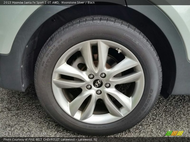 Moonstone Silver / Black 2013 Hyundai Santa Fe Sport 2.0T AWD