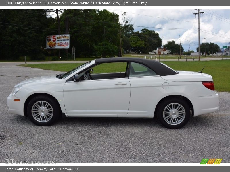 Stone White / Dark Slate Gray/Light Slate Gray 2008 Chrysler Sebring LX Convertible