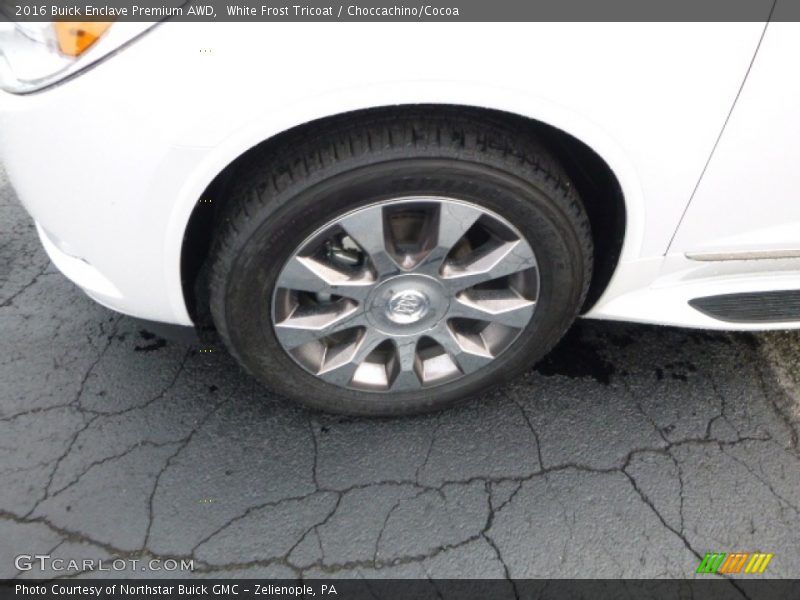White Frost Tricoat / Choccachino/Cocoa 2016 Buick Enclave Premium AWD