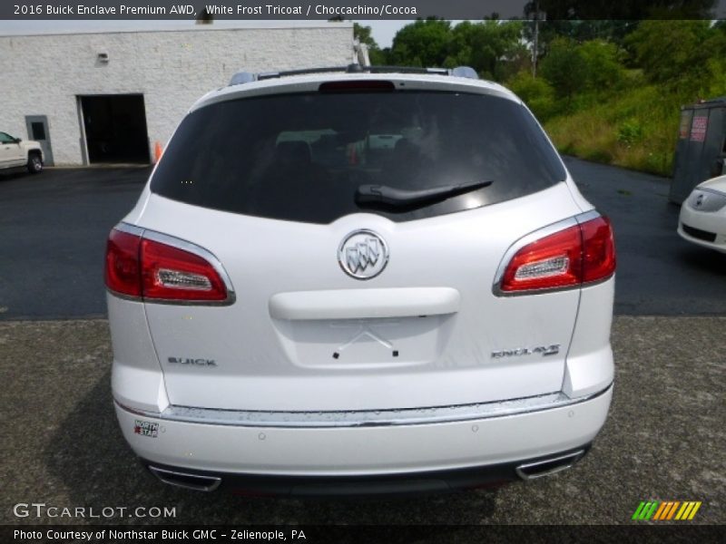 White Frost Tricoat / Choccachino/Cocoa 2016 Buick Enclave Premium AWD