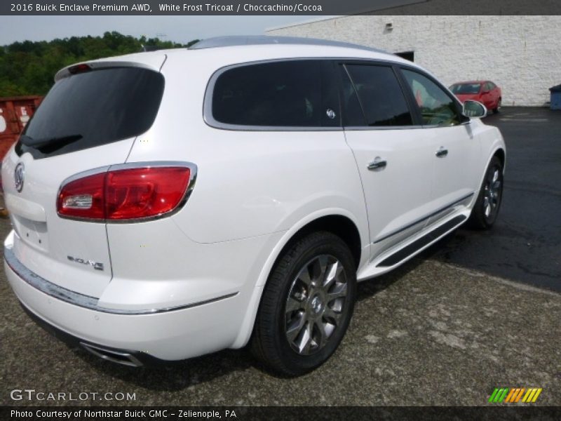White Frost Tricoat / Choccachino/Cocoa 2016 Buick Enclave Premium AWD