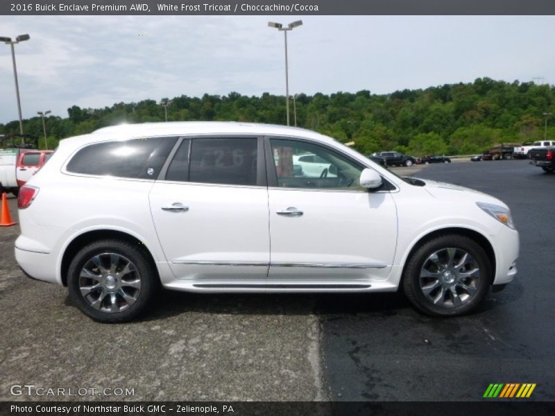 White Frost Tricoat / Choccachino/Cocoa 2016 Buick Enclave Premium AWD