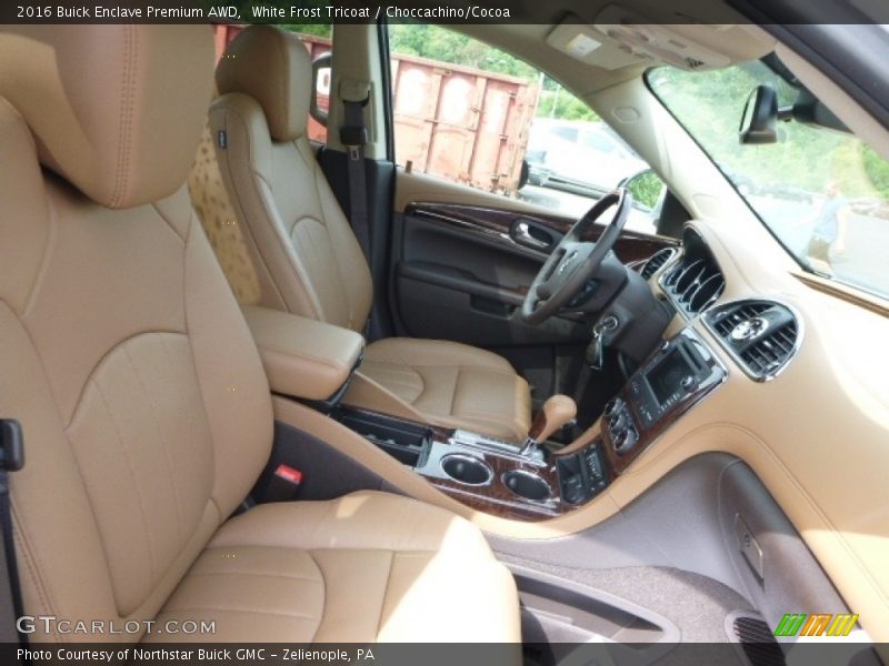 White Frost Tricoat / Choccachino/Cocoa 2016 Buick Enclave Premium AWD