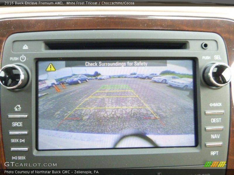 White Frost Tricoat / Choccachino/Cocoa 2016 Buick Enclave Premium AWD