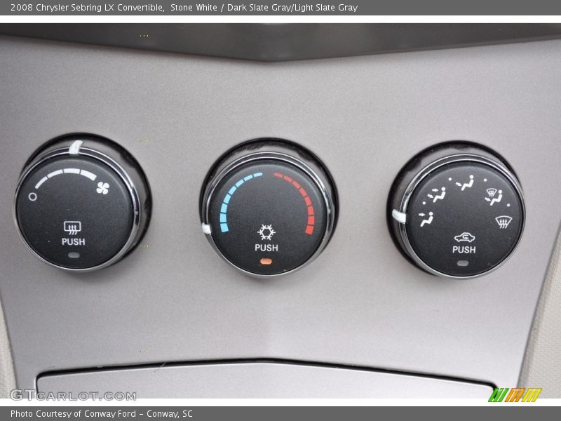Stone White / Dark Slate Gray/Light Slate Gray 2008 Chrysler Sebring LX Convertible