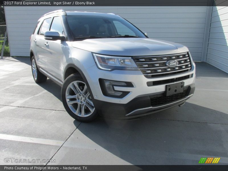 Ingot Silver / Ebony Black 2017 Ford Explorer Limited