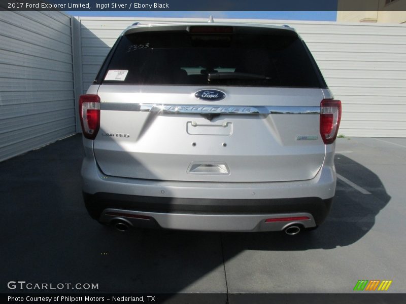 Ingot Silver / Ebony Black 2017 Ford Explorer Limited