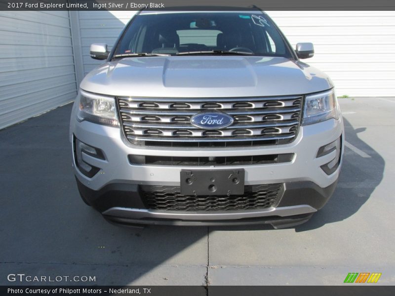 Ingot Silver / Ebony Black 2017 Ford Explorer Limited