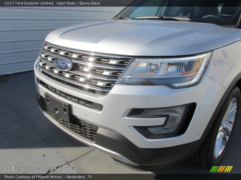 Ingot Silver / Ebony Black 2017 Ford Explorer Limited