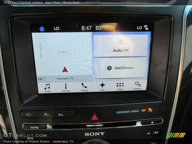 Ingot Silver / Ebony Black 2017 Ford Explorer Limited