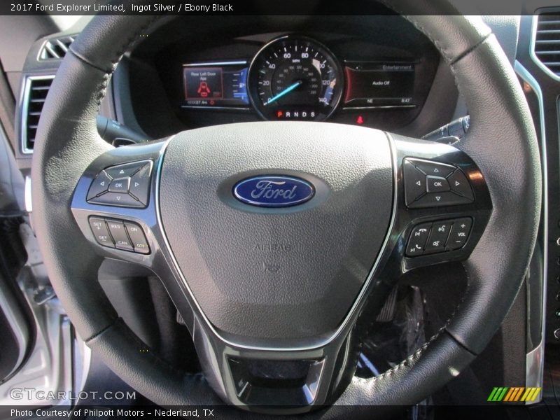 Ingot Silver / Ebony Black 2017 Ford Explorer Limited
