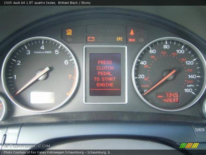 Brilliant Black / Ebony 2005 Audi A4 1.8T quattro Sedan