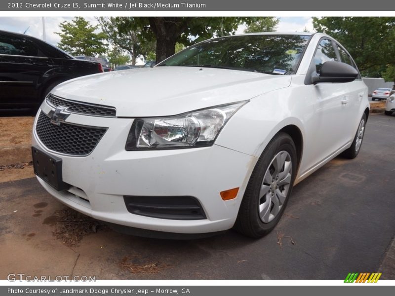 Summit White / Jet Black/Medium Titanium 2012 Chevrolet Cruze LS