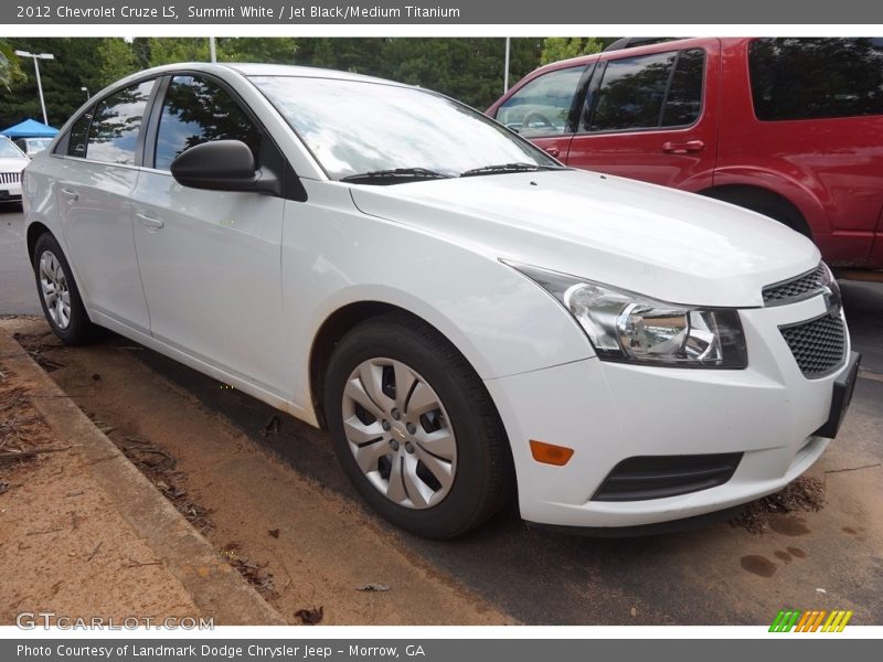 Summit White / Jet Black/Medium Titanium 2012 Chevrolet Cruze LS