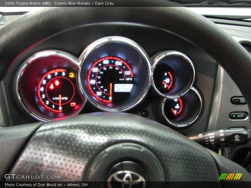 Cosmic Blue Metallic / Dark Gray 2006 Toyota Matrix AWD