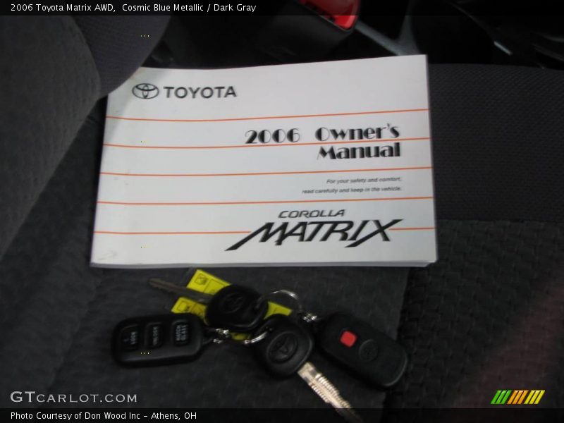 Cosmic Blue Metallic / Dark Gray 2006 Toyota Matrix AWD