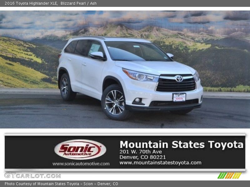 Blizzard Pearl / Ash 2016 Toyota Highlander XLE