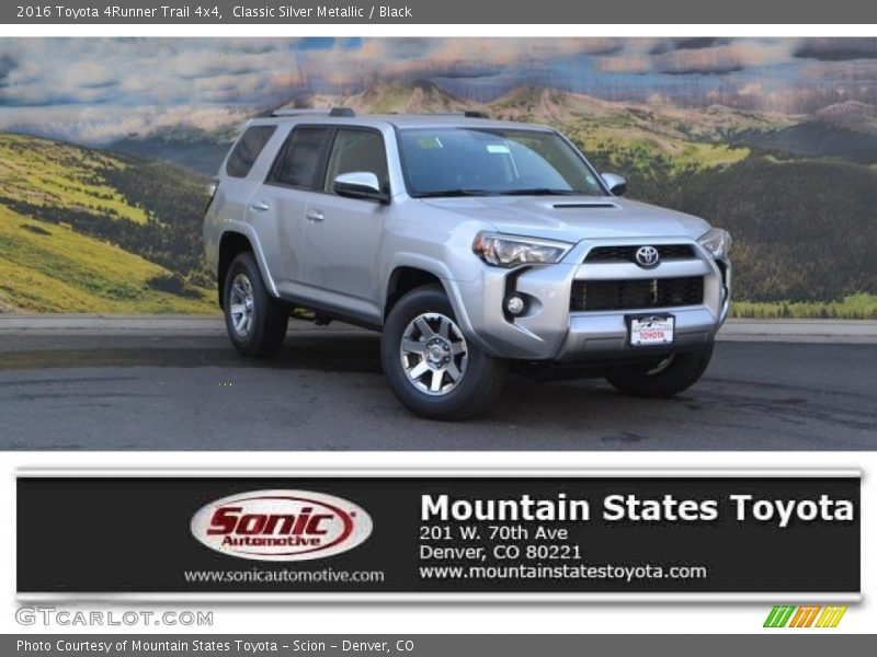 Classic Silver Metallic / Black 2016 Toyota 4Runner Trail 4x4
