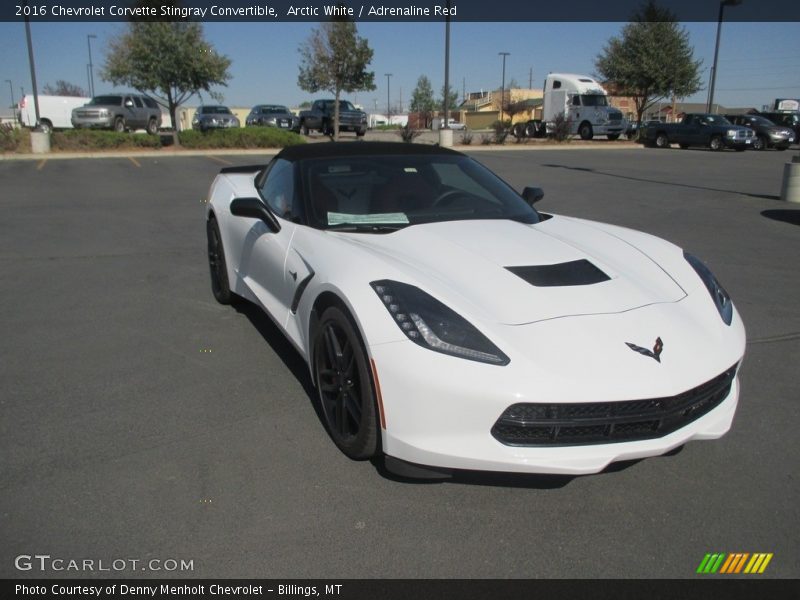 Arctic White / Adrenaline Red 2016 Chevrolet Corvette Stingray Convertible