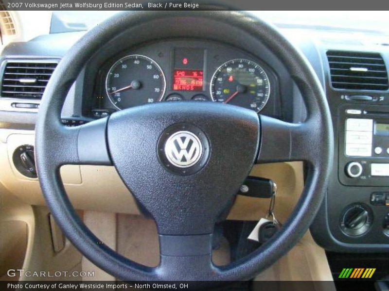 Black / Pure Beige 2007 Volkswagen Jetta Wolfsburg Edition Sedan