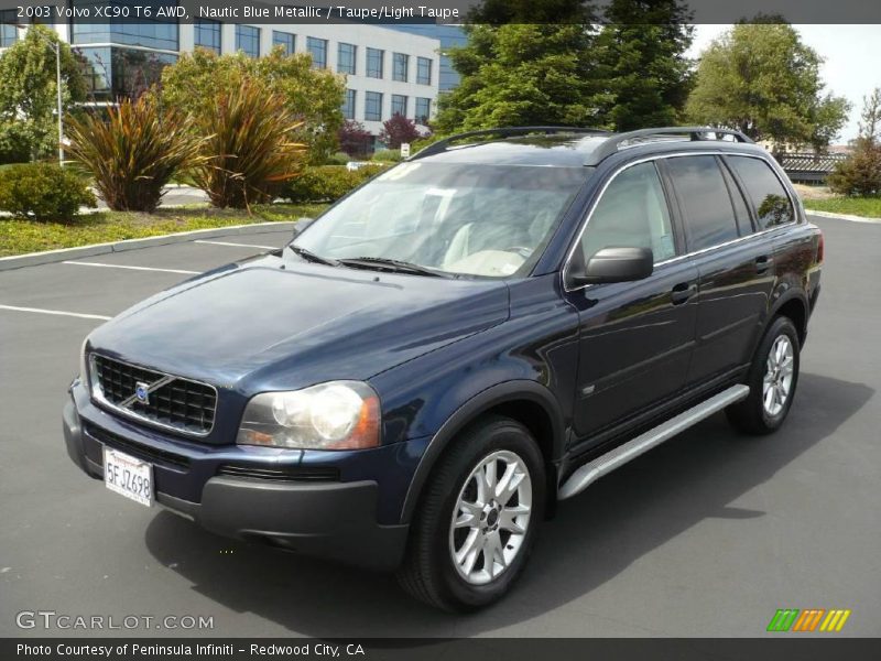 Nautic Blue Metallic / Taupe/Light Taupe 2003 Volvo XC90 T6 AWD