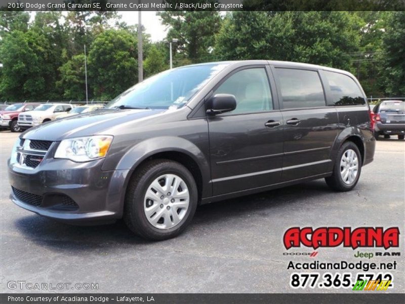 Granite Crystal Metallic / Black/Light Graystone 2016 Dodge Grand Caravan SE