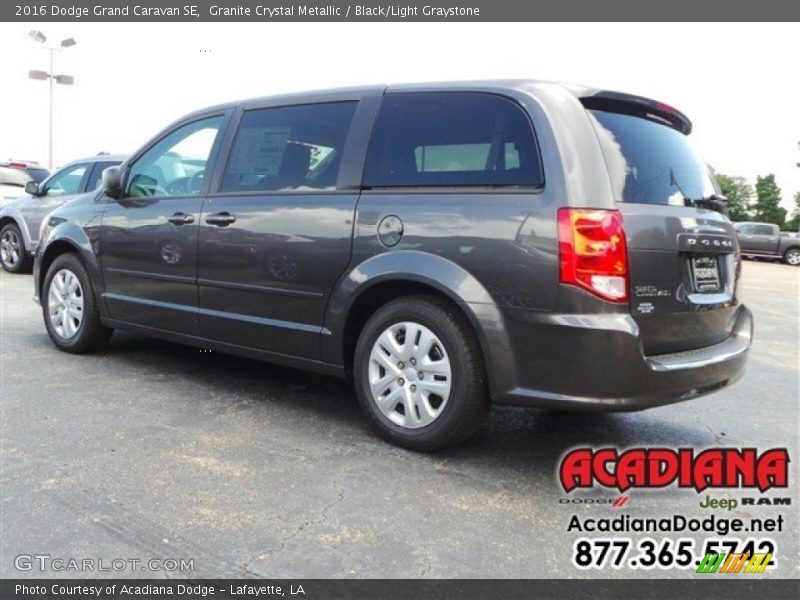 Granite Crystal Metallic / Black/Light Graystone 2016 Dodge Grand Caravan SE