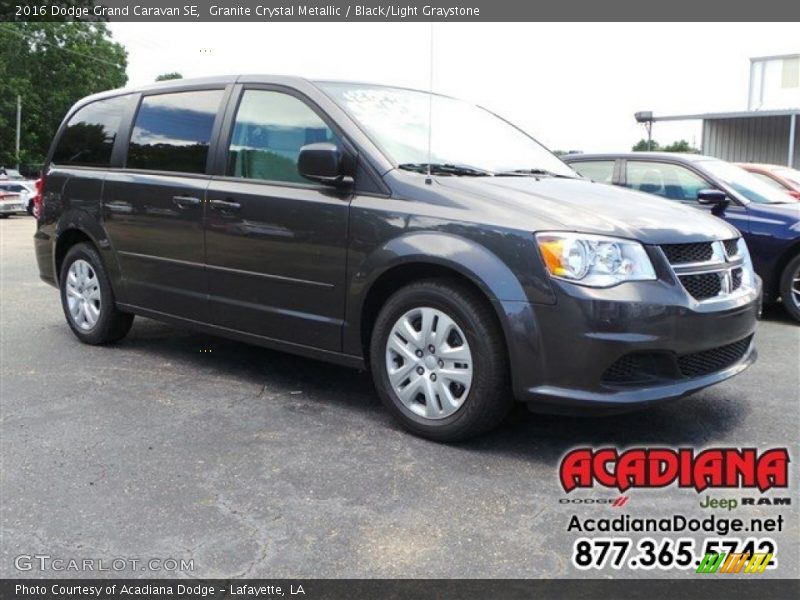 Granite Crystal Metallic / Black/Light Graystone 2016 Dodge Grand Caravan SE