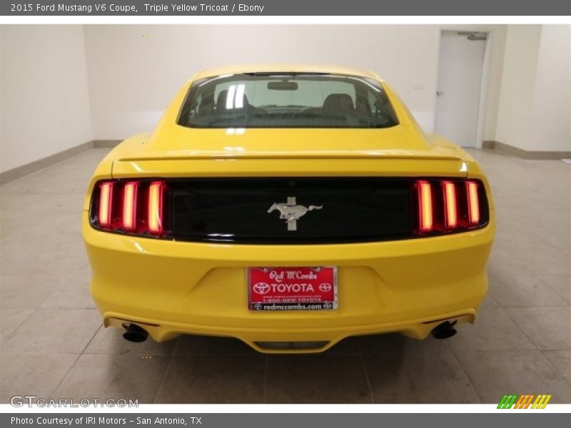 Triple Yellow Tricoat / Ebony 2015 Ford Mustang V6 Coupe
