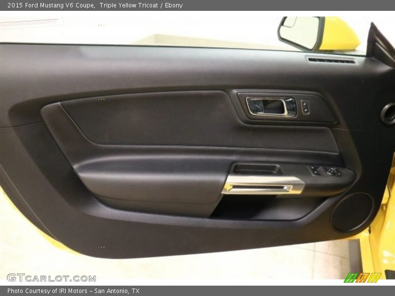 Triple Yellow Tricoat / Ebony 2015 Ford Mustang V6 Coupe