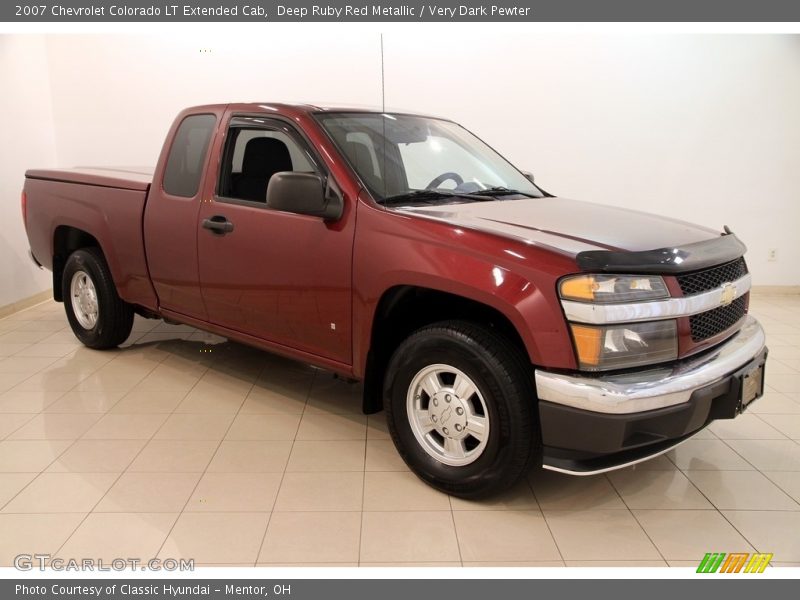 Deep Ruby Red Metallic / Very Dark Pewter 2007 Chevrolet Colorado LT Extended Cab