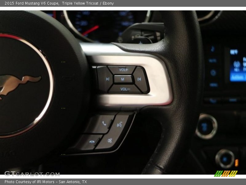 Triple Yellow Tricoat / Ebony 2015 Ford Mustang V6 Coupe