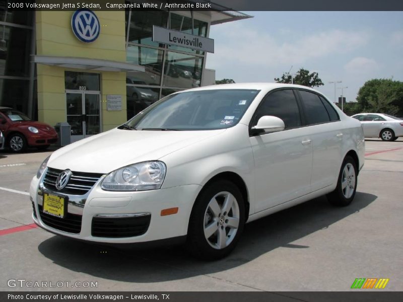 Campanella White / Anthracite Black 2008 Volkswagen Jetta S Sedan