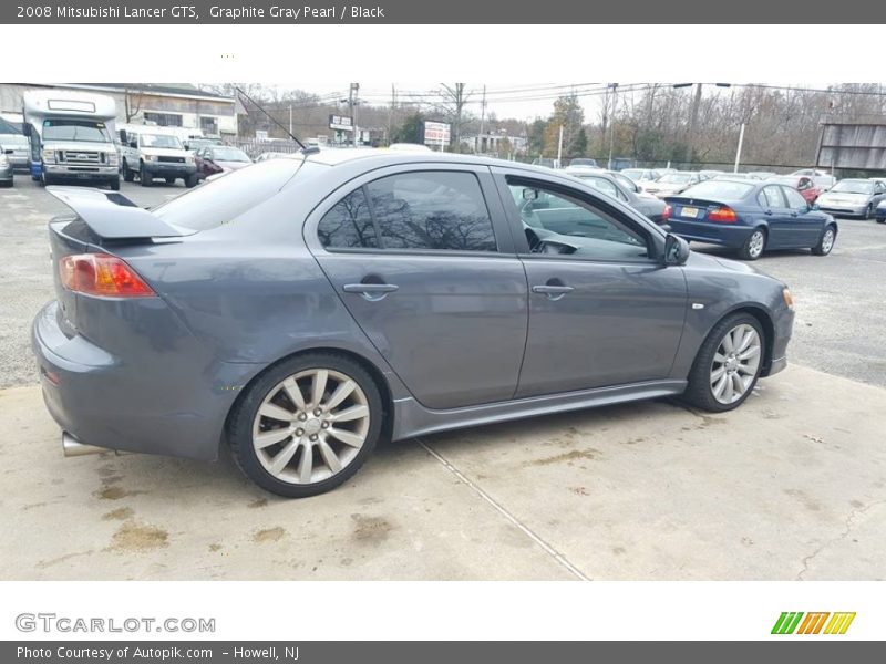 Graphite Gray Pearl / Black 2008 Mitsubishi Lancer GTS