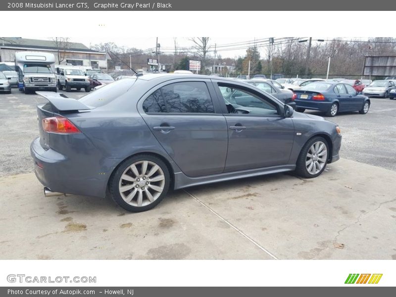 Graphite Gray Pearl / Black 2008 Mitsubishi Lancer GTS