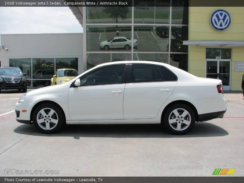 Campanella White / Anthracite Black 2008 Volkswagen Jetta S Sedan
