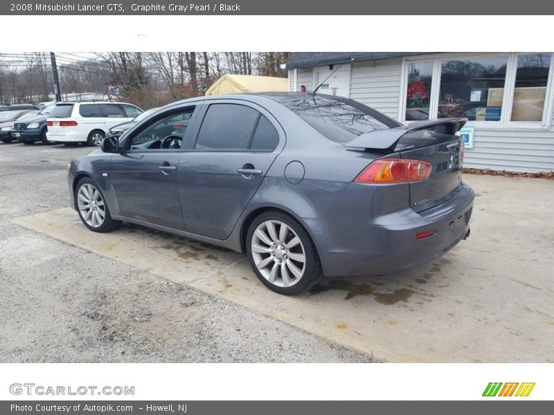Graphite Gray Pearl / Black 2008 Mitsubishi Lancer GTS