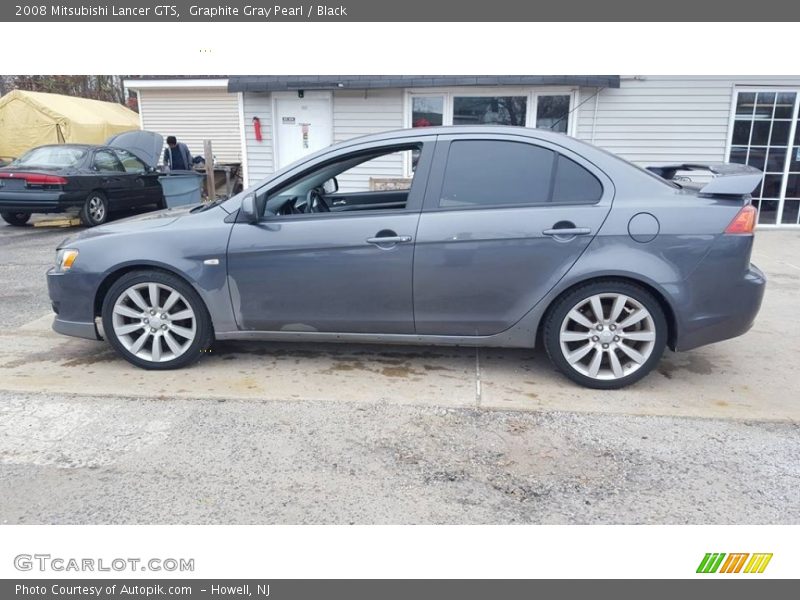 Graphite Gray Pearl / Black 2008 Mitsubishi Lancer GTS