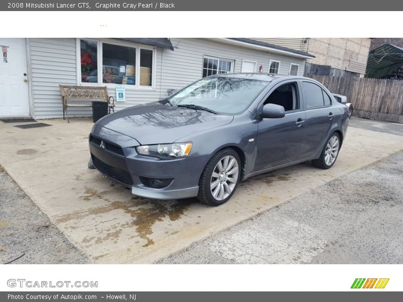 Graphite Gray Pearl / Black 2008 Mitsubishi Lancer GTS