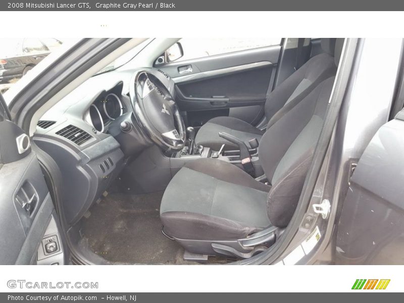 Graphite Gray Pearl / Black 2008 Mitsubishi Lancer GTS