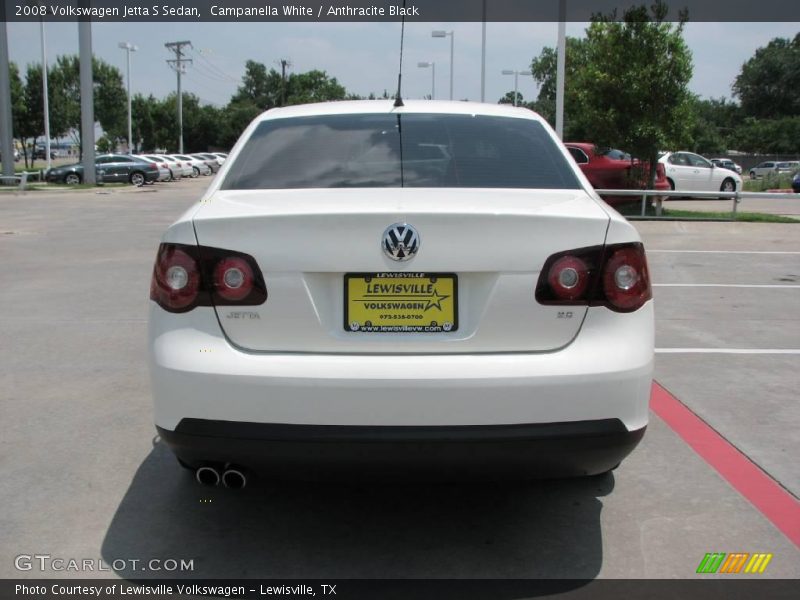 Campanella White / Anthracite Black 2008 Volkswagen Jetta S Sedan