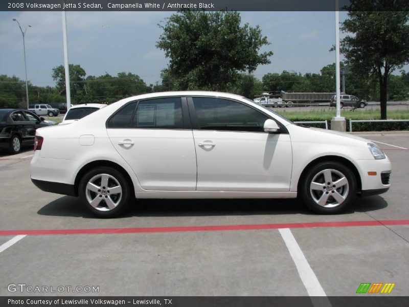 Campanella White / Anthracite Black 2008 Volkswagen Jetta S Sedan