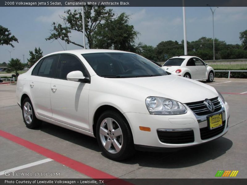 Campanella White / Anthracite Black 2008 Volkswagen Jetta S Sedan