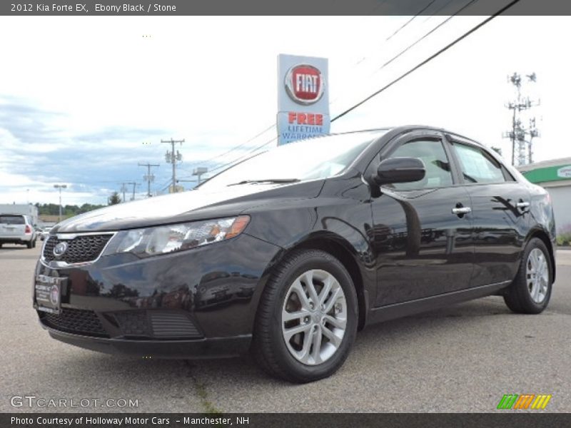 Ebony Black / Stone 2012 Kia Forte EX